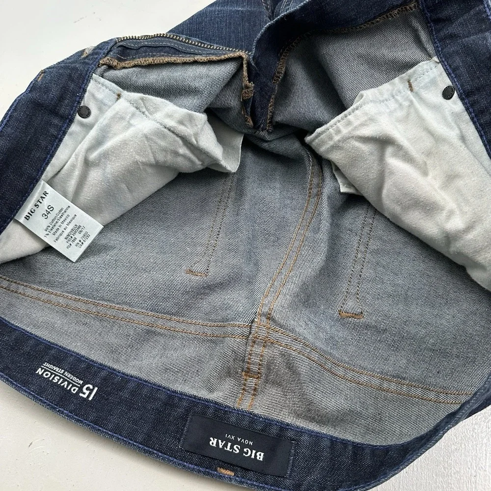 Big Star Nova XVI 15 Division Jeans Men 34x30 Blue Dark Wash Modern Straight 34S